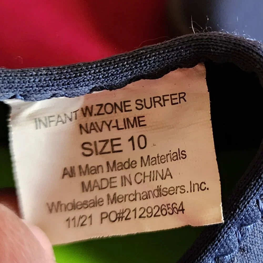 Wave Zone Baby Toddler Boys Sandals Water Shoes Size 10